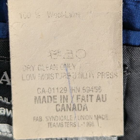 Brandini 42R Gray Pinstripe Blazer Made in Canada 100% Wool Union Made - Picture 5 of 7